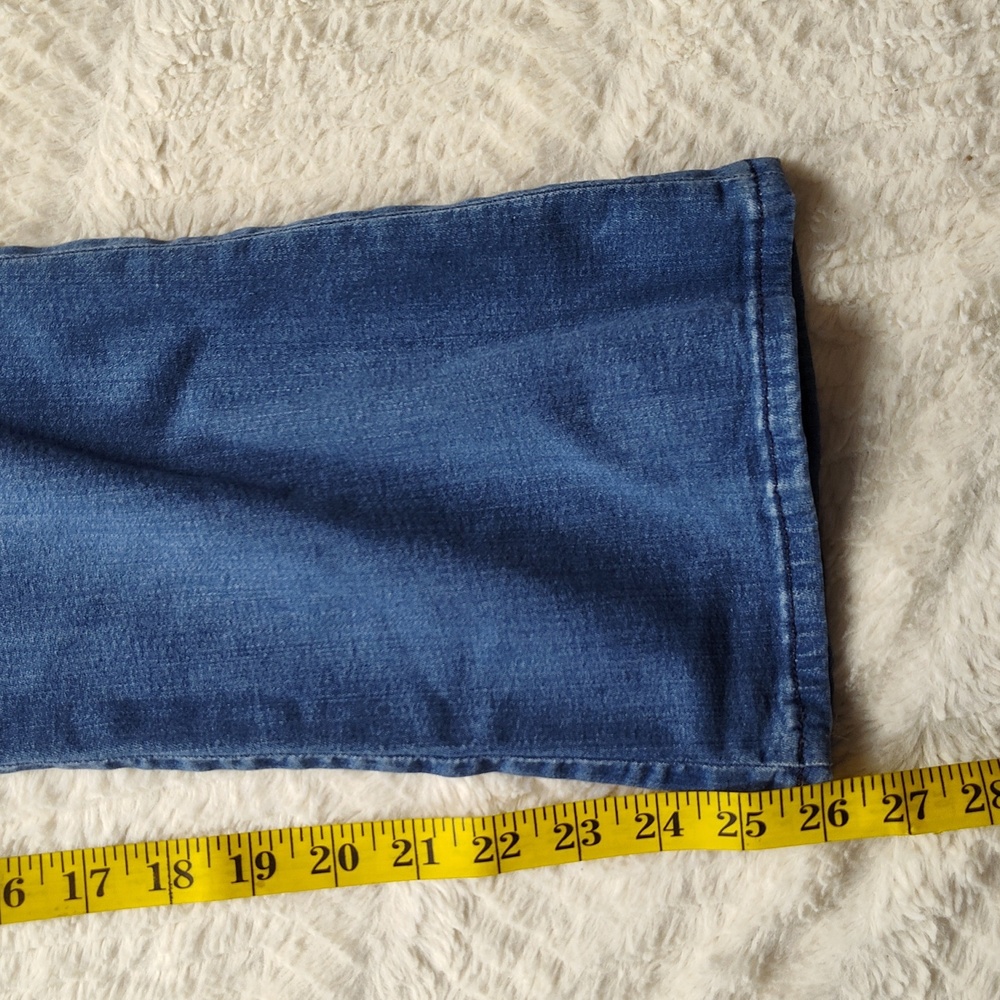 Frame Women's Denim Blue Jean Le Crop Mini Boot Medium Wash Size 28 - Picture 5 of 10